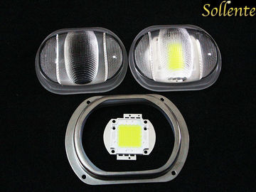 Asymmetric Street Lamp COB LED Modules , LED Street Light Lens With Reflector